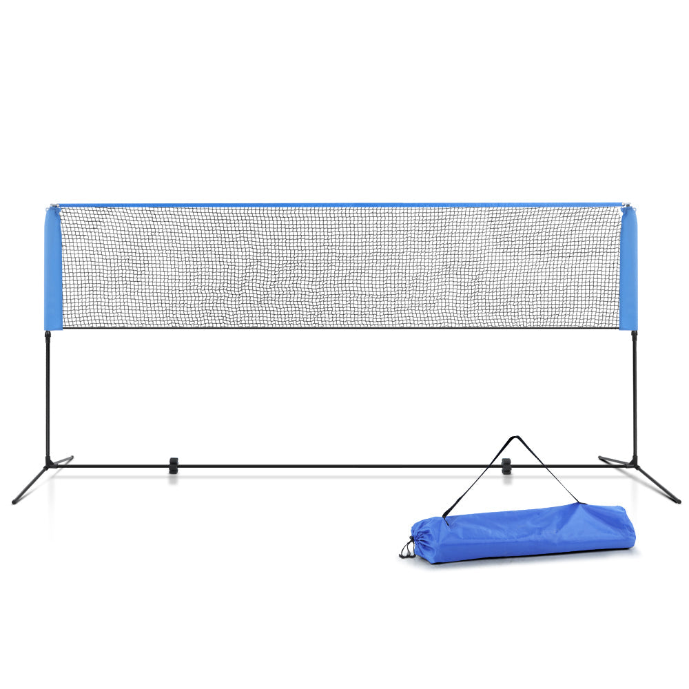 Everfit 4m portable sports net with adjustable black steel frame and PE mesh for outdoor games