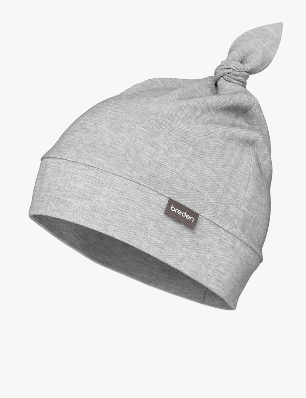 Bamboo viscose baby hat in soft fabric with adjustable top knot for newborn comfort and protection — view 4