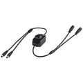 NNEIDS LED strip light dimmer controller with rotary knob and 5.5mm DC interface connections.
