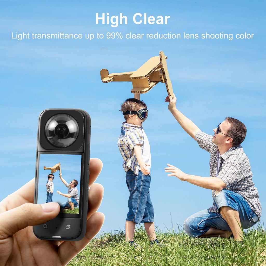 NNEIDS optical tempered glass lens guard for action camera with anti-scratch waterproof clear protective waterproof coating — view 4