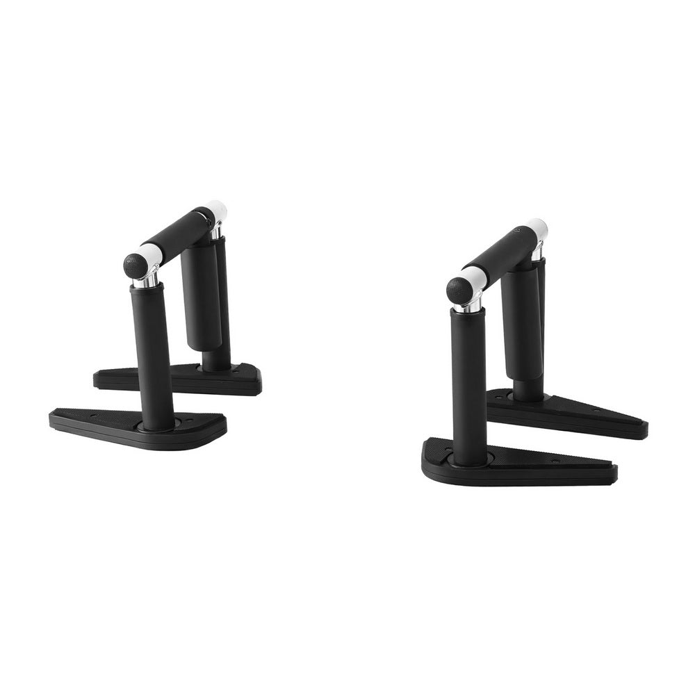 Black foldable dip station multi gym, carbon steel portable pull up bar set for home fitness — view 3