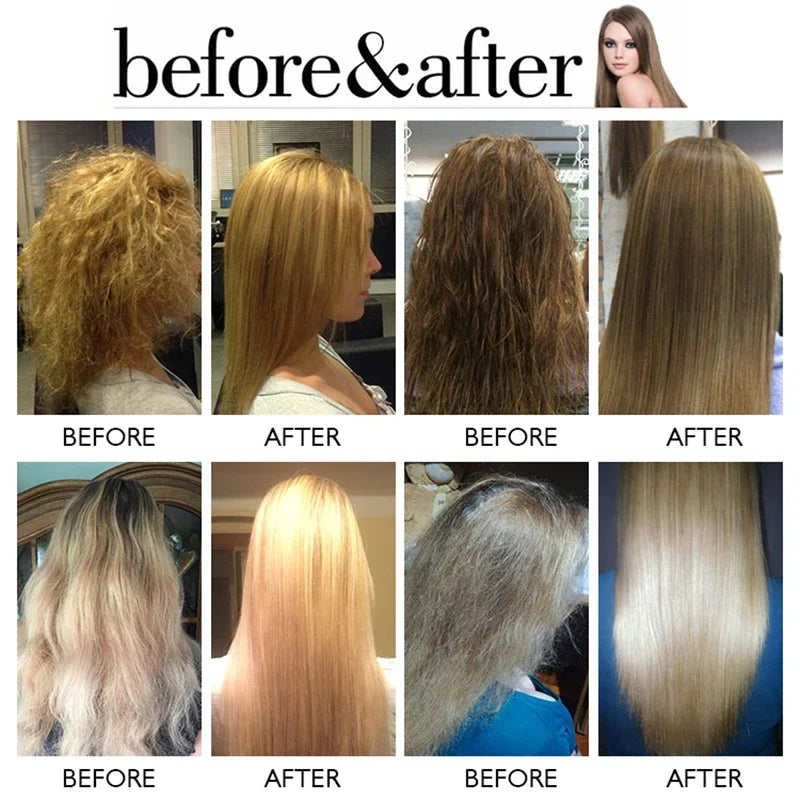 Brazilian keratin hair treatment 1000 ml bottle for straightening deep curly hair and frizz control — view 5