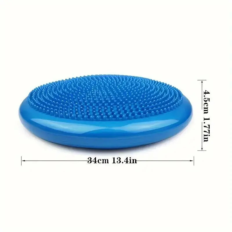 Blue PVC yoga balance pad cushion with textured surface for core strength and stability training — view 5