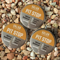 Three pack of Pit Stop natural deodorant organic paste in metal tins