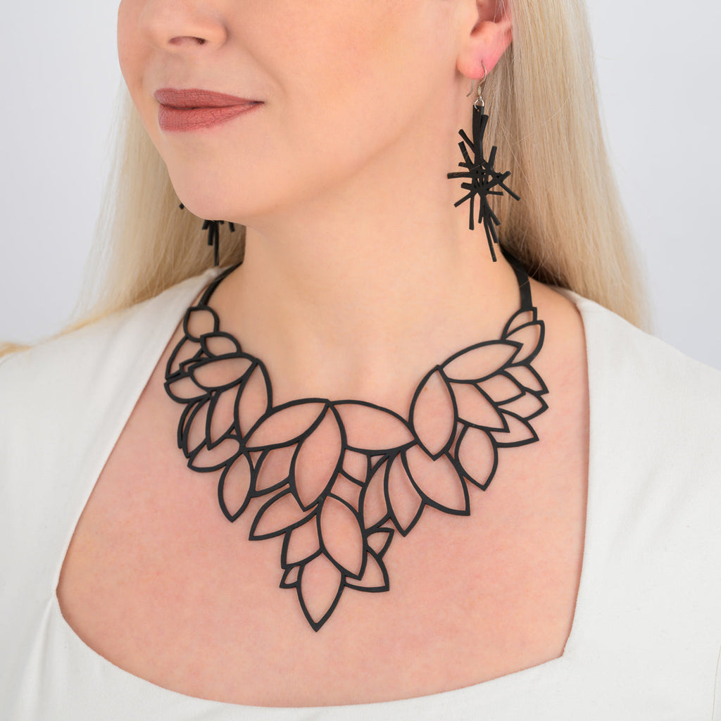 Sparkle Recycled Rubber Earrings-0