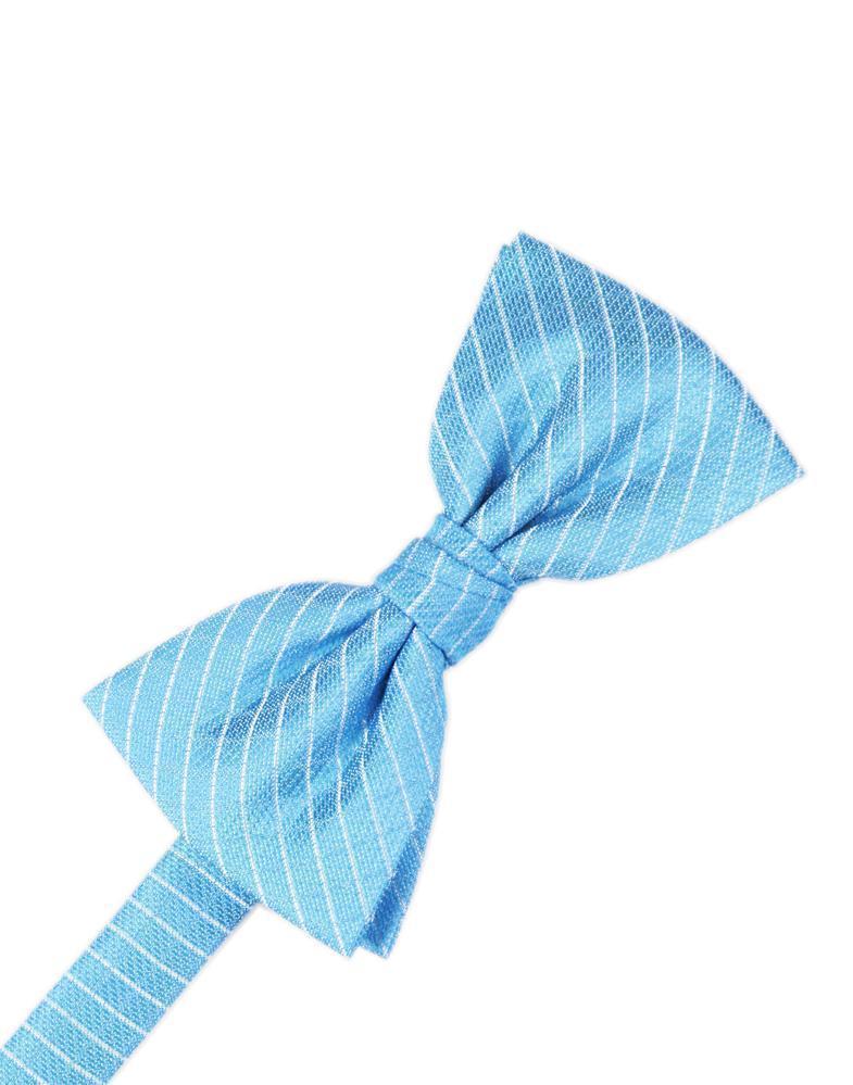 Pre-tied Palermo bow tie featuring a micro neat diamond grid pattern for formal men's attire — view 2