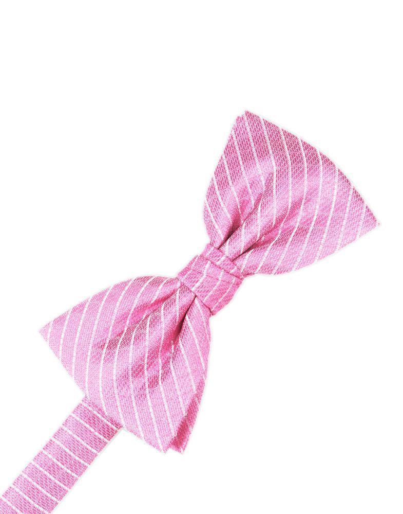 Pre-tied Palermo bow tie featuring a micro neat diamond grid pattern for formal men's attire — view 3