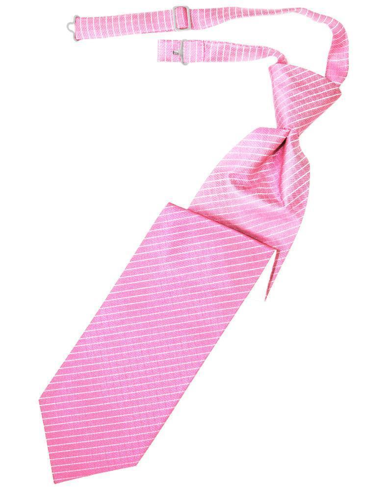 Palermo kids pre-tied necktie with a diagonal diamond grid pattern and adjustable sizing band — view 3