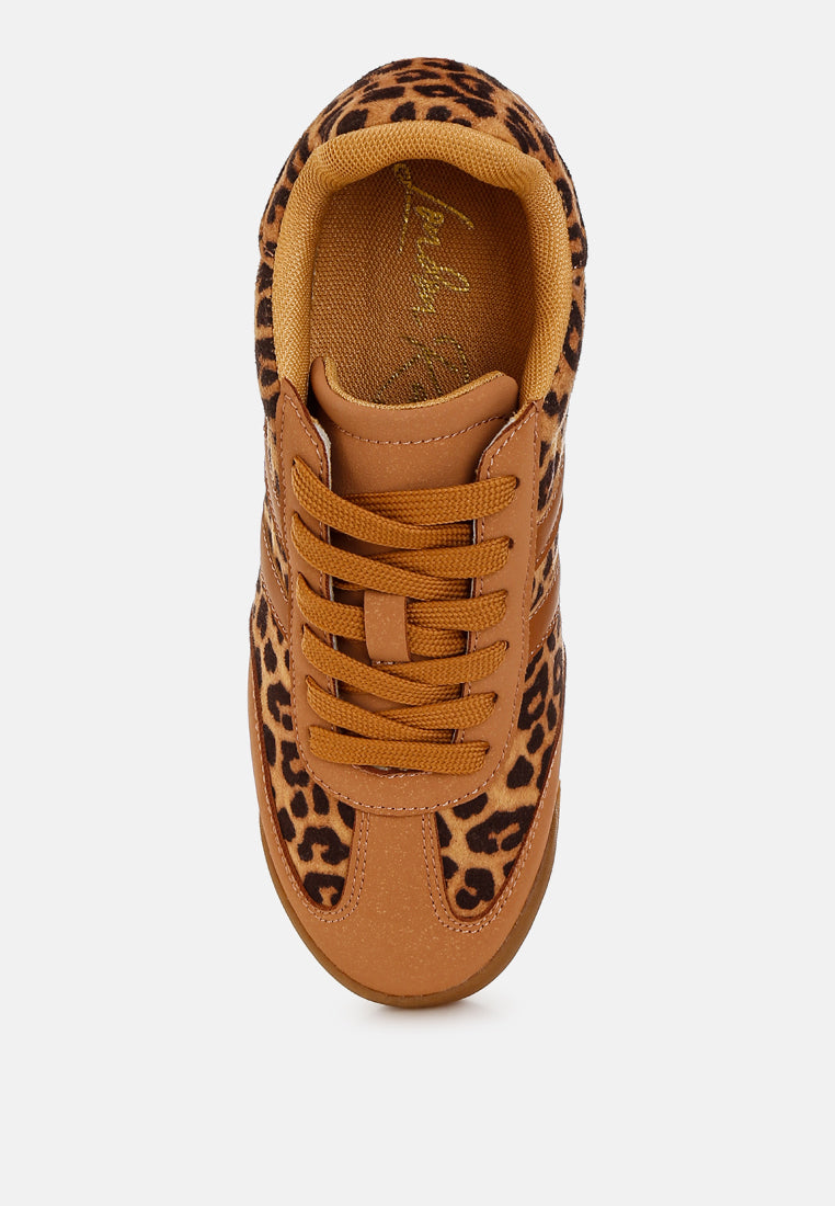 Panther Leopard Print Microfiber Sneakers-3