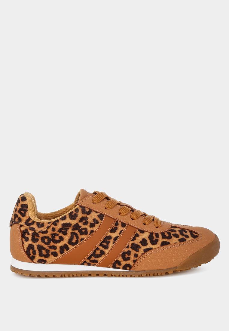 Panther Leopard Print Microfiber Sneakers-0