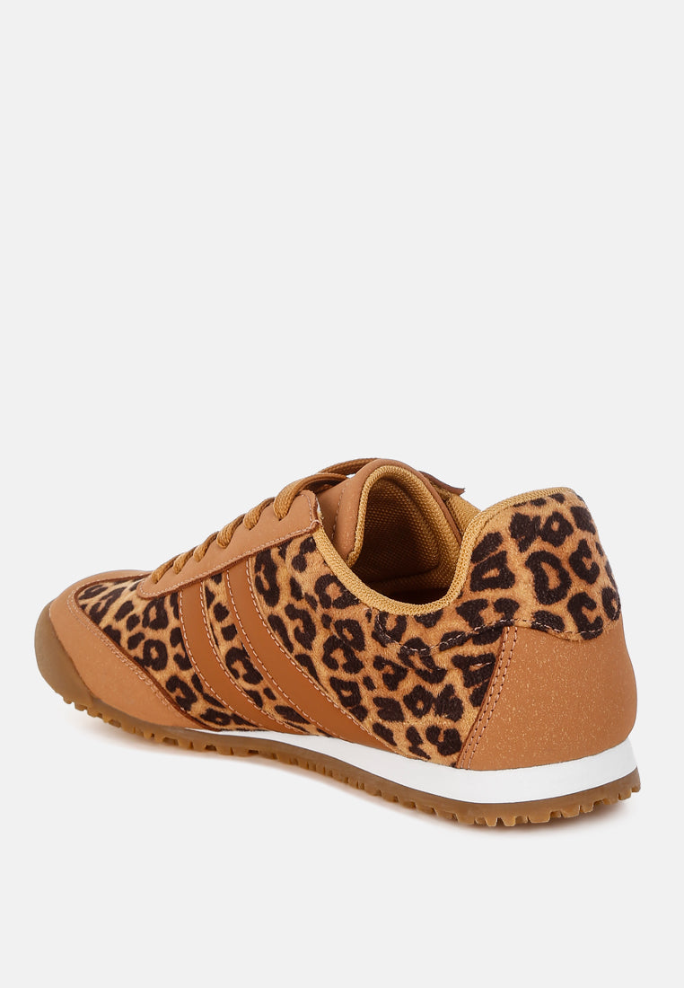Panther Leopard Print Microfiber Sneakers-2