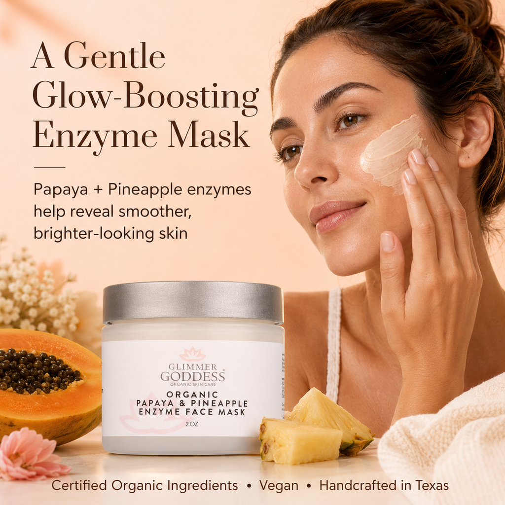 Organic papaya and pineapple enzyme face mask jar for gentle sensitive skin exfoliation and brightening — view 2