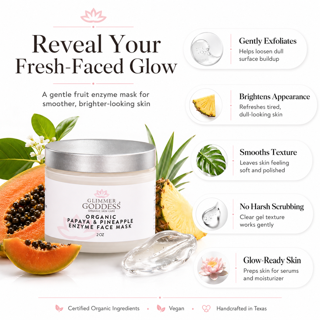 Organic papaya and pineapple enzyme face mask jar for gentle sensitive skin exfoliation and brightening — view 5