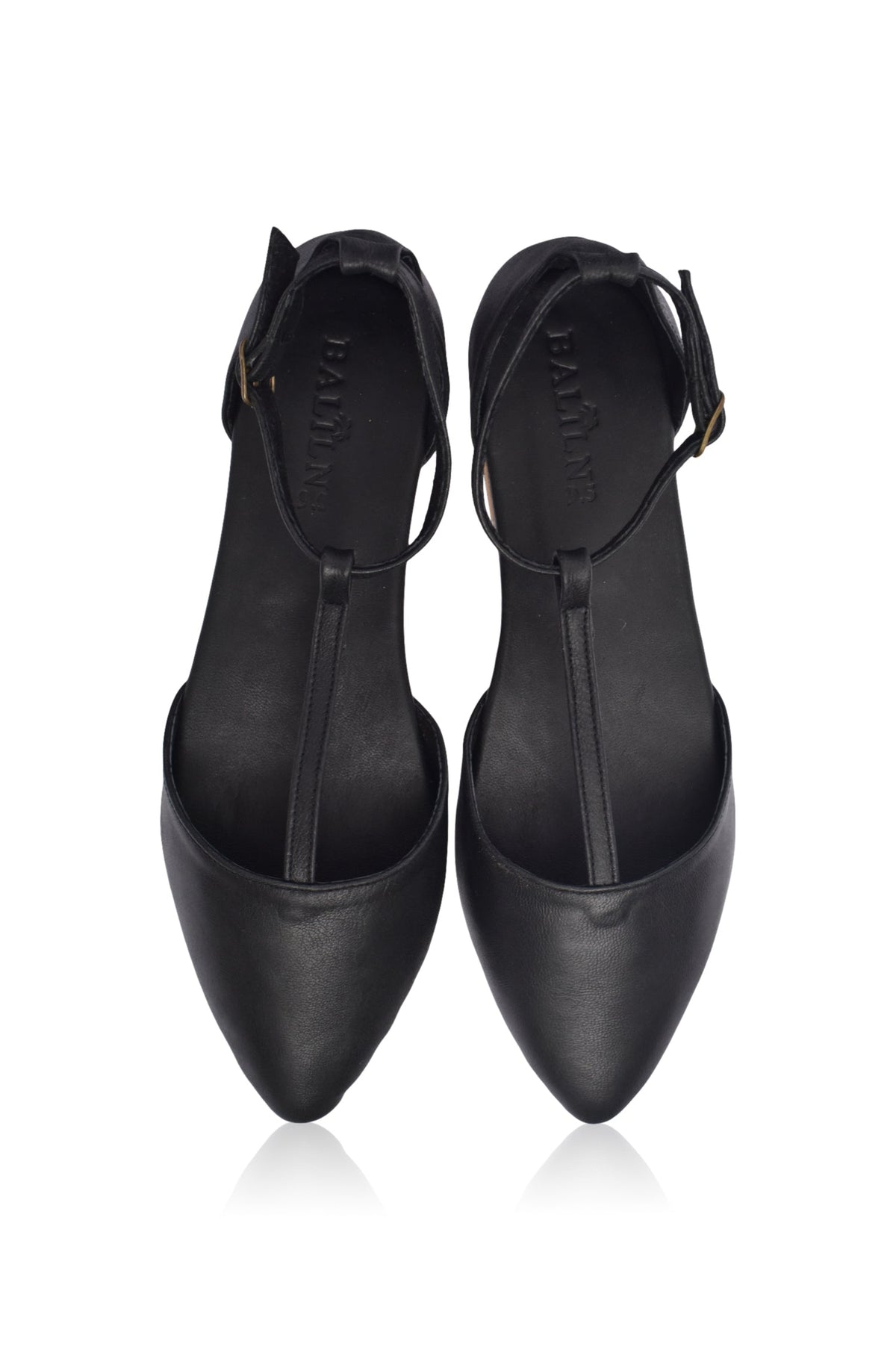 Paula Pointy Leather Flats-4