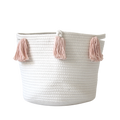 Peach Tassel Basket - Medium-0