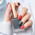 Peelable velvet matte nail polish bottle showing vibrant candy color for at-home manicures