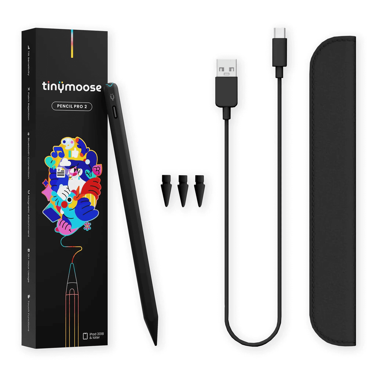 Pencil Pro 2 | Midnight Black - iPad Pen With Gesture Controls-3