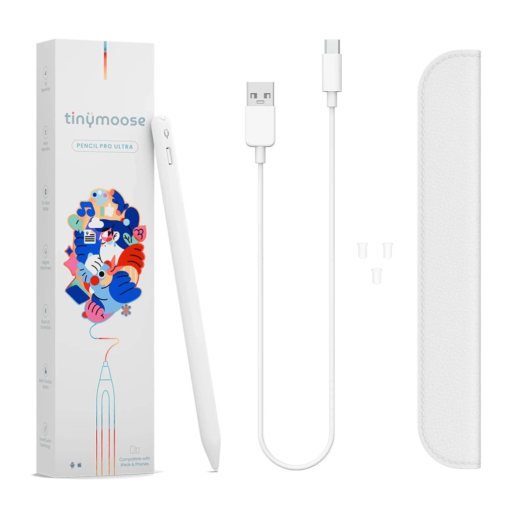Alpine white Pencil Pro Ultra stylus pen for iPads and Android tablets — view 4