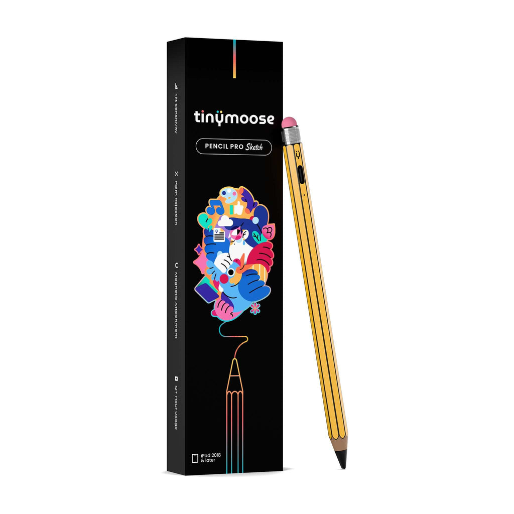 Pencil Pro Sketch - iPad Pen With USB-C Charging | Zebra Yellow-0