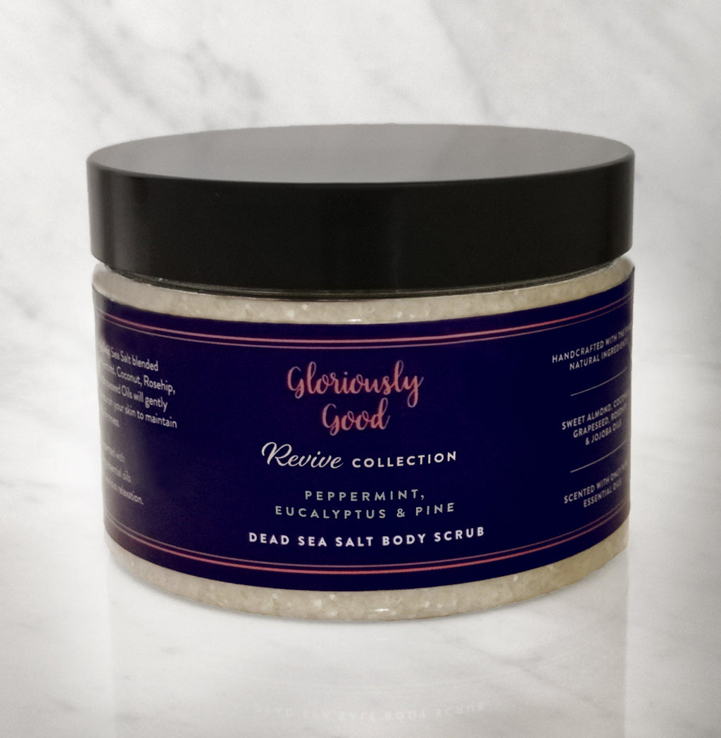 Revive aromatherapy gift set featuring organic essential oil body scrub, natural soy candle, and roll-on. — view 4