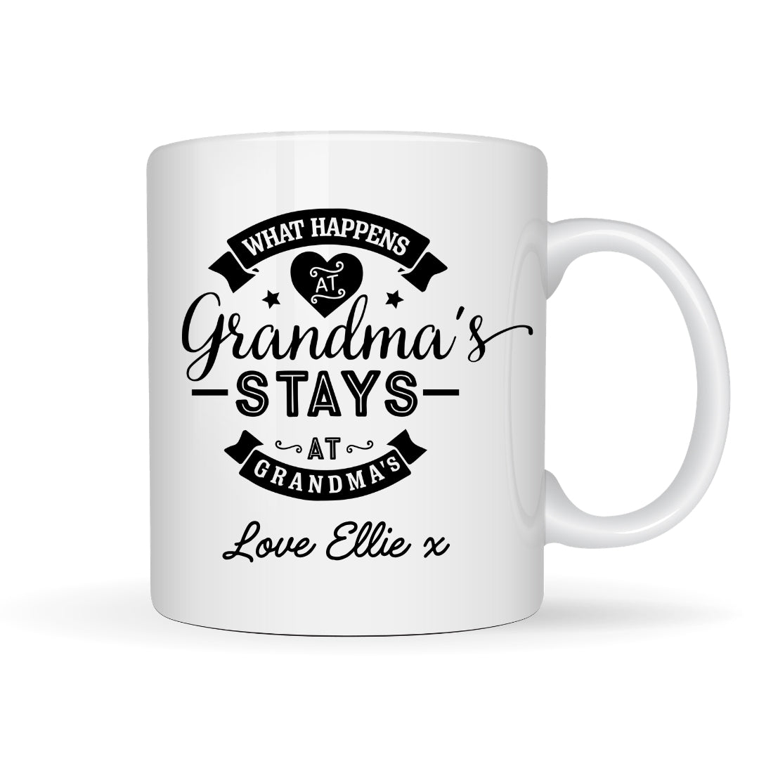 Personalised Grandma gift hamper with custom printed ceramic mug, scented wax candle, matches, and fluffy socks — view 2