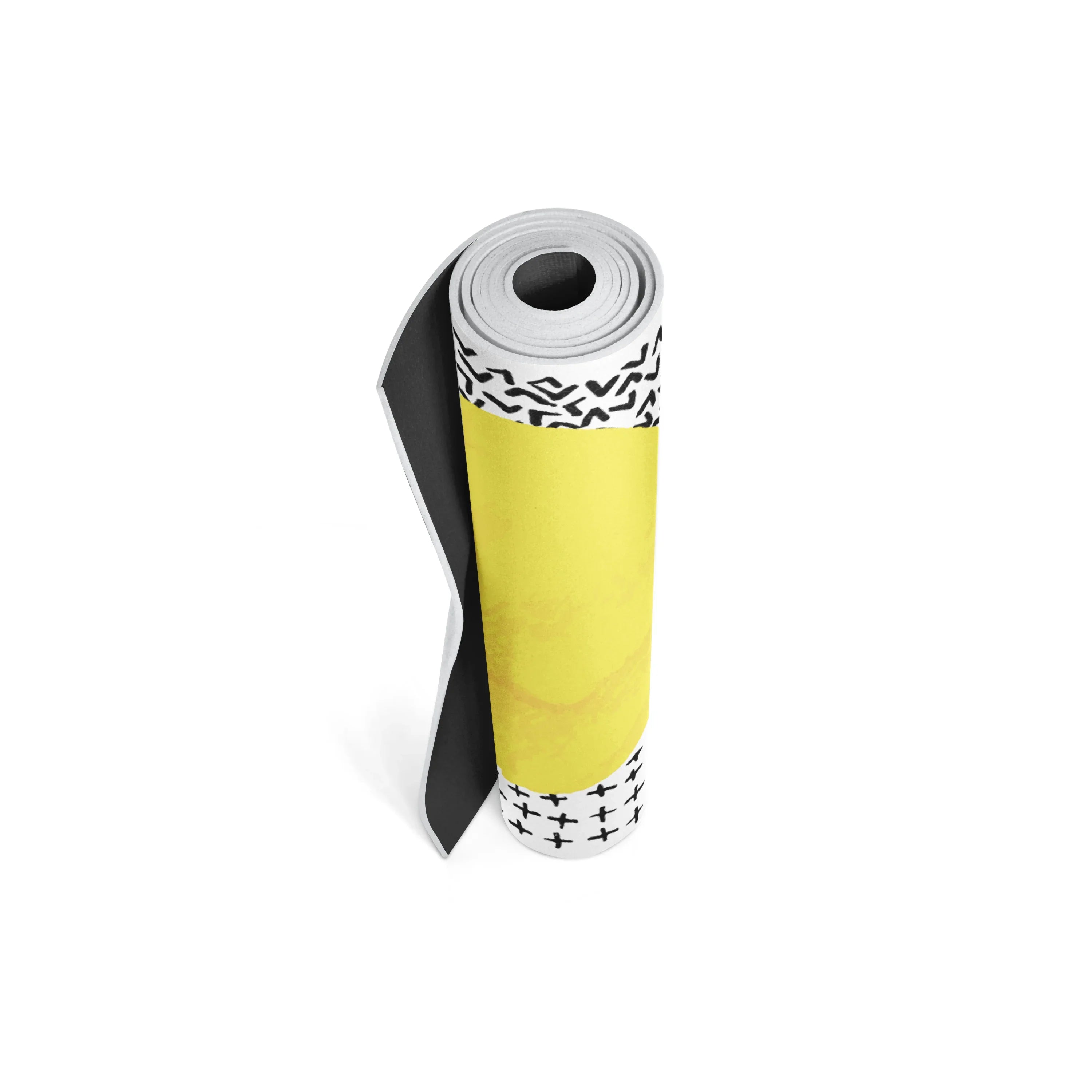 Jagger Yoga Mat with bold graphic print, unrolled flat on a studio floor — view 5