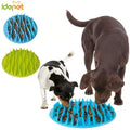 Pet dog and cat slow feeder bowl with jungle maze design in thermoplastic rubber