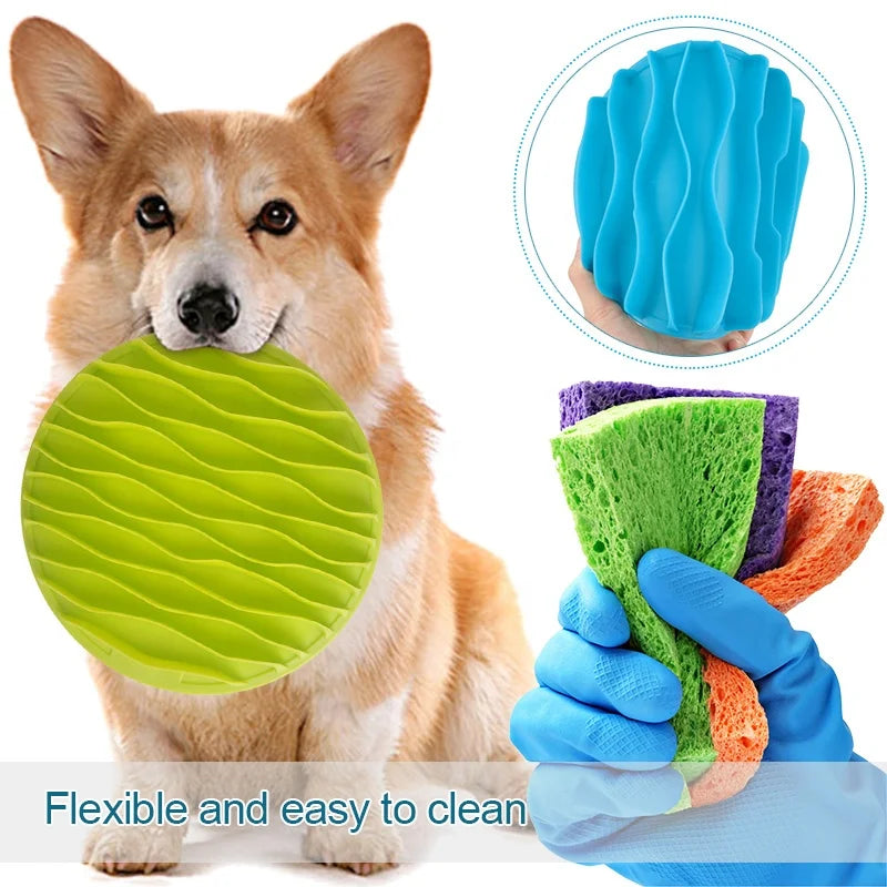 Pet dog and cat slow feeder bowl with jungle maze design in thermoplastic rubber — view 5
