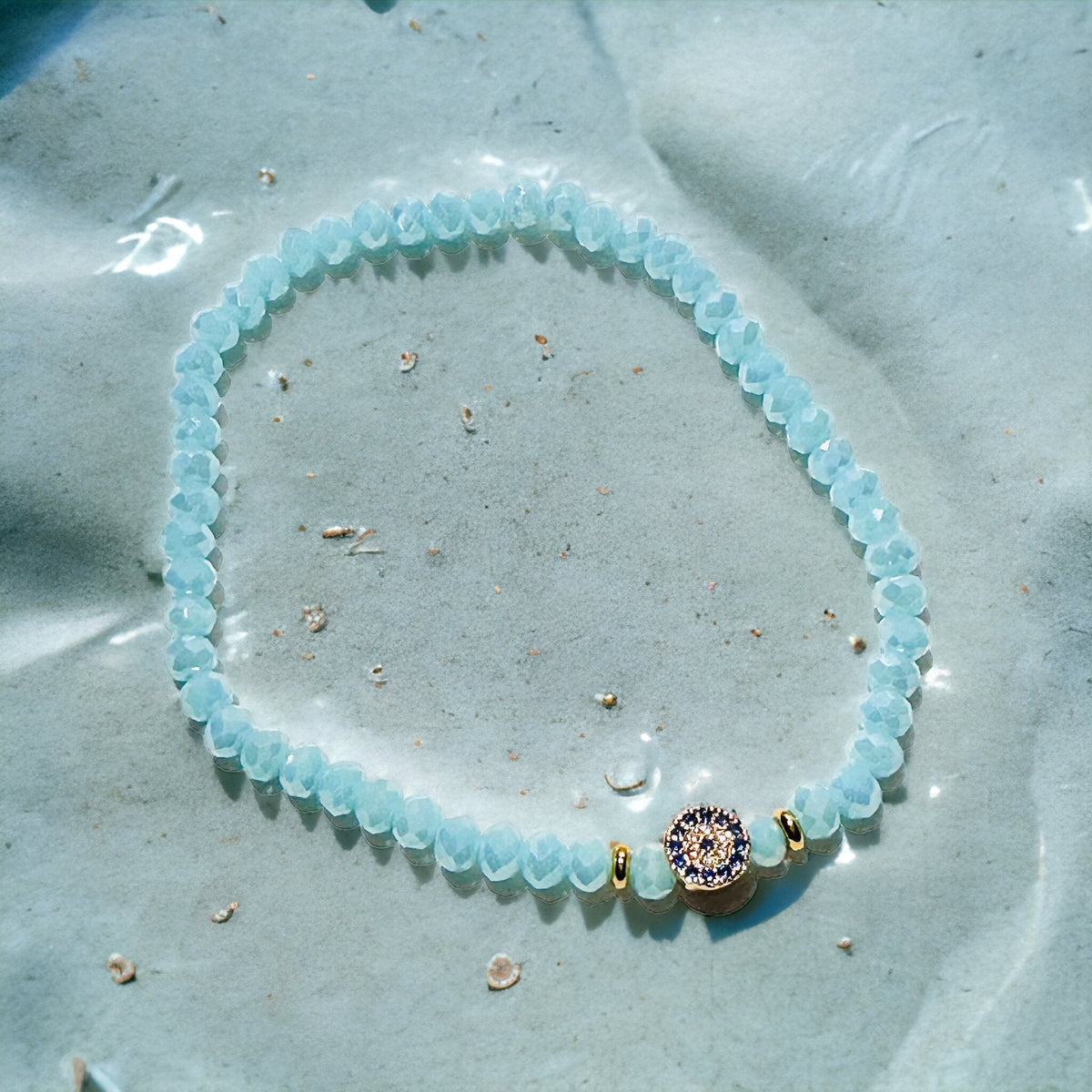 Island Blue Turquoise Howlite Amazonite Crystal Build-Your-Own Bracelet Set-6