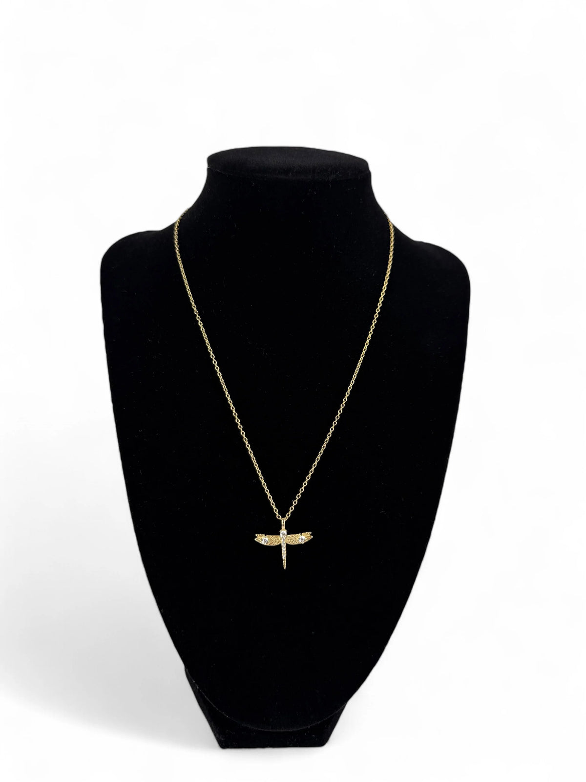 18K Gold Plated 925 Sterling Silver Elegant Dragonfly Necklace-10