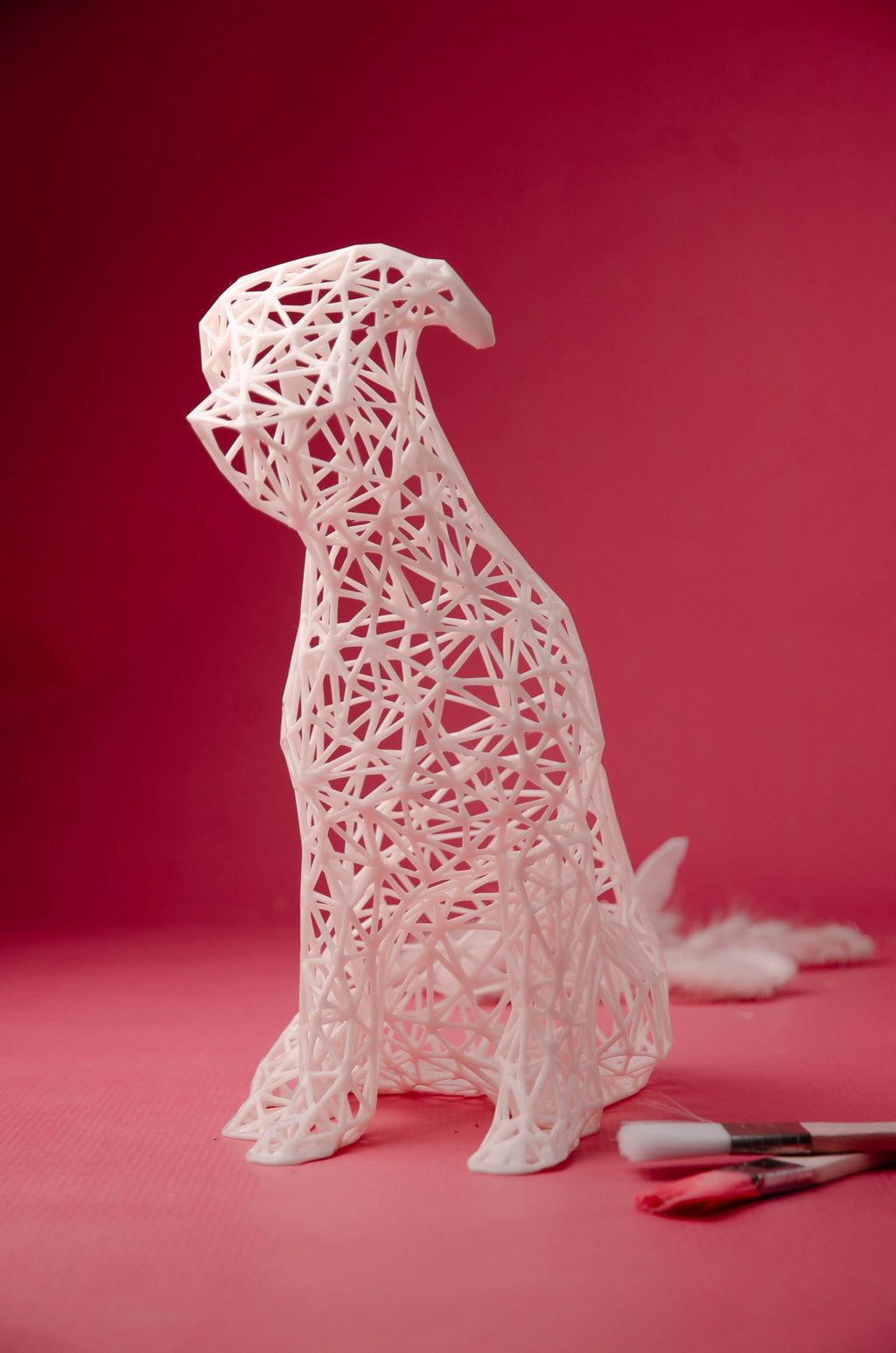 A Cute Geometrical Pitbull Sculpture-1
