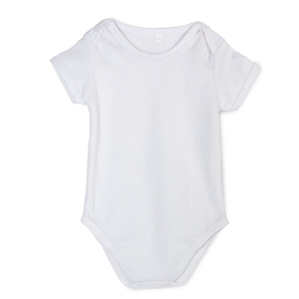 Personalised first fathers day dinosaur baby outfit in white cotton presented in a gift box — view 5