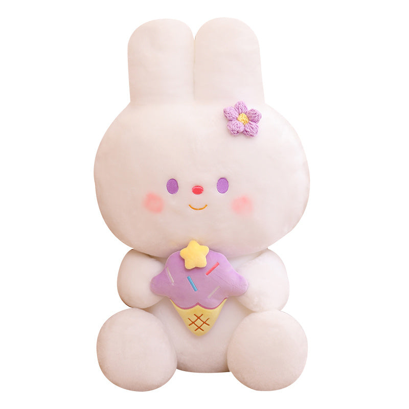 Soft plush rabbit toy with long floppy ears made of premium fabric and fluffy cotton — view 2