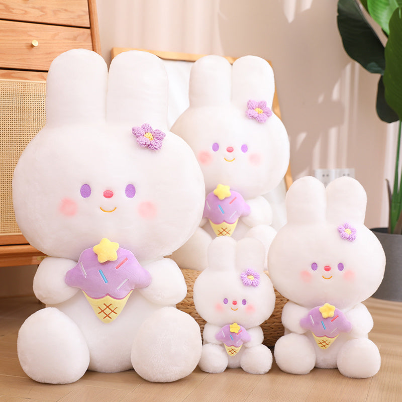 Soft plush rabbit toy with long floppy ears made of premium fabric and fluffy cotton — view 5