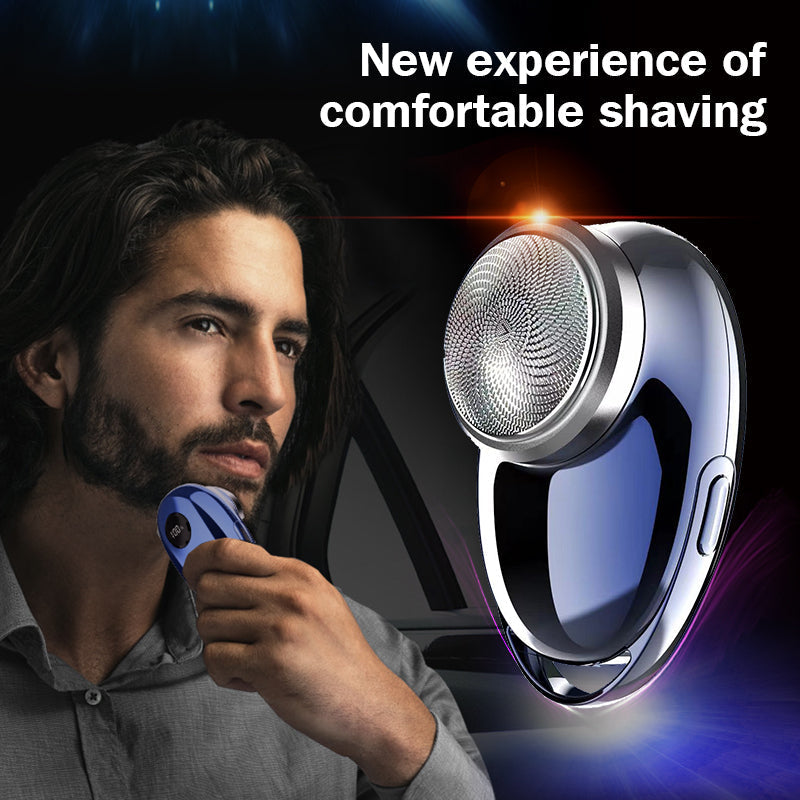 Pocket size electric razor in aluminum alloy for mens grooming and travel shaving needs — view 4