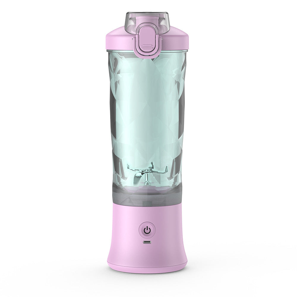 Portable blender juicer with 6 blades 600ml travel cup and USB Type-C charging port. — view 2