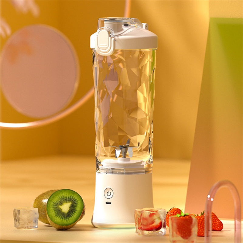 Portable blender juicer with 6 blades 600ml travel cup and USB Type-C charging port. — view 3