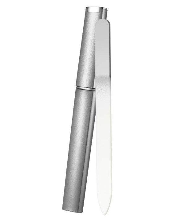 Portable glass fingernail file with protective carrying case for natural nail shaping and smooth manicures — view 5