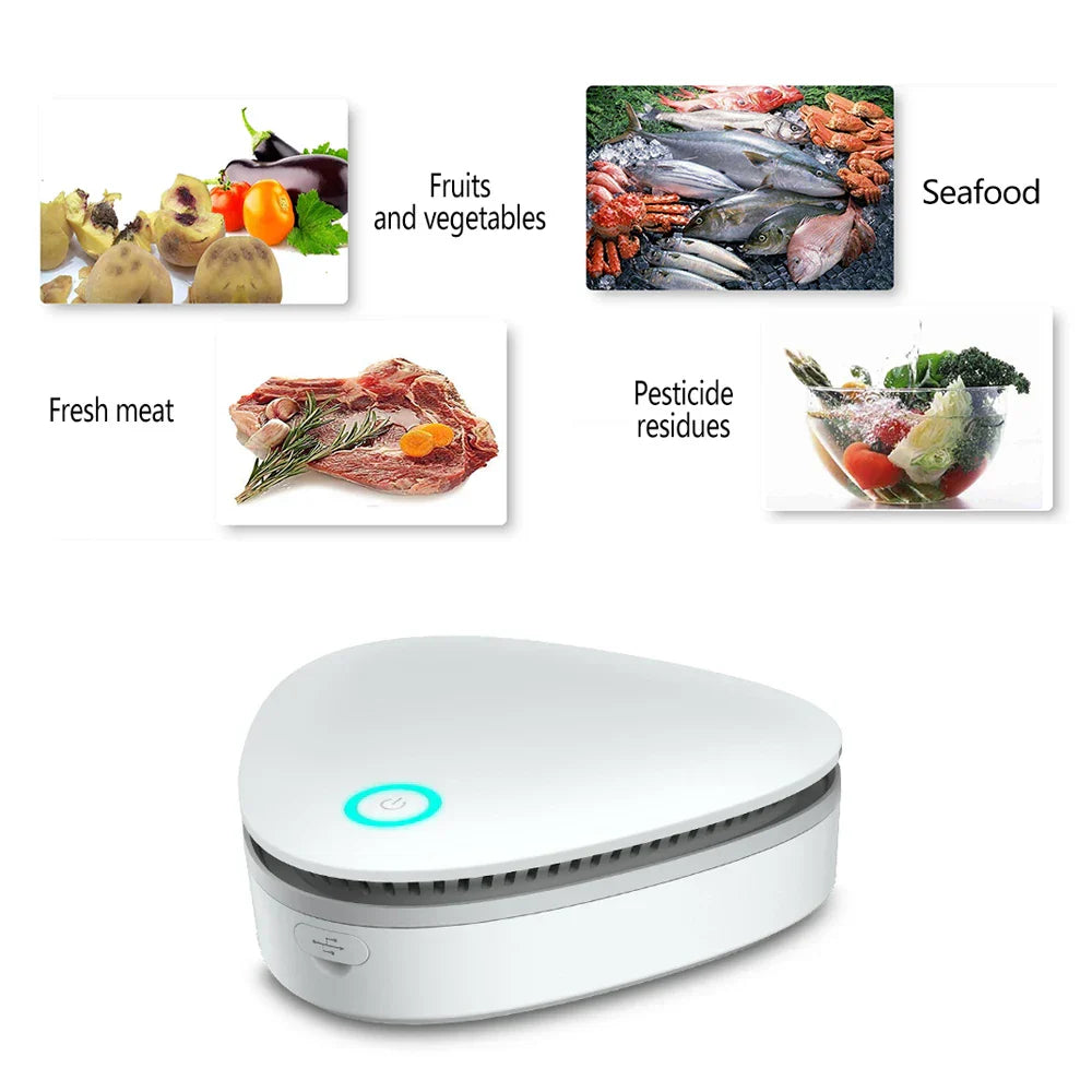Compact portable ozone generator and air purifier device for refrigerators closets and cars — view 3