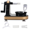 Hand-cranked multifunctional fruit and vegetable peeler with rotating stainless steel blade and durable plastic housing