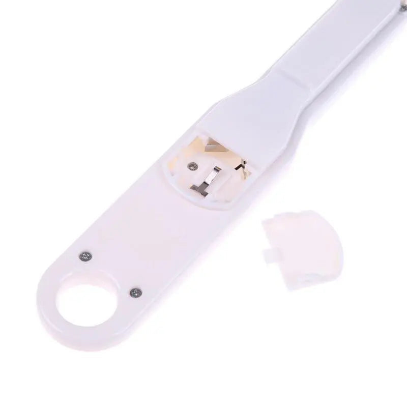 White digital measuring spoon scale in ABS plastic with LCD display for precise kitchen cooking — view 5