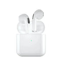 Waterproof wireless in-ear Bluetooth headphones with portable charging case for active lifestyles.