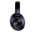 Matte onyx black active noise cancelling over ear wireless headphones with foldable design.