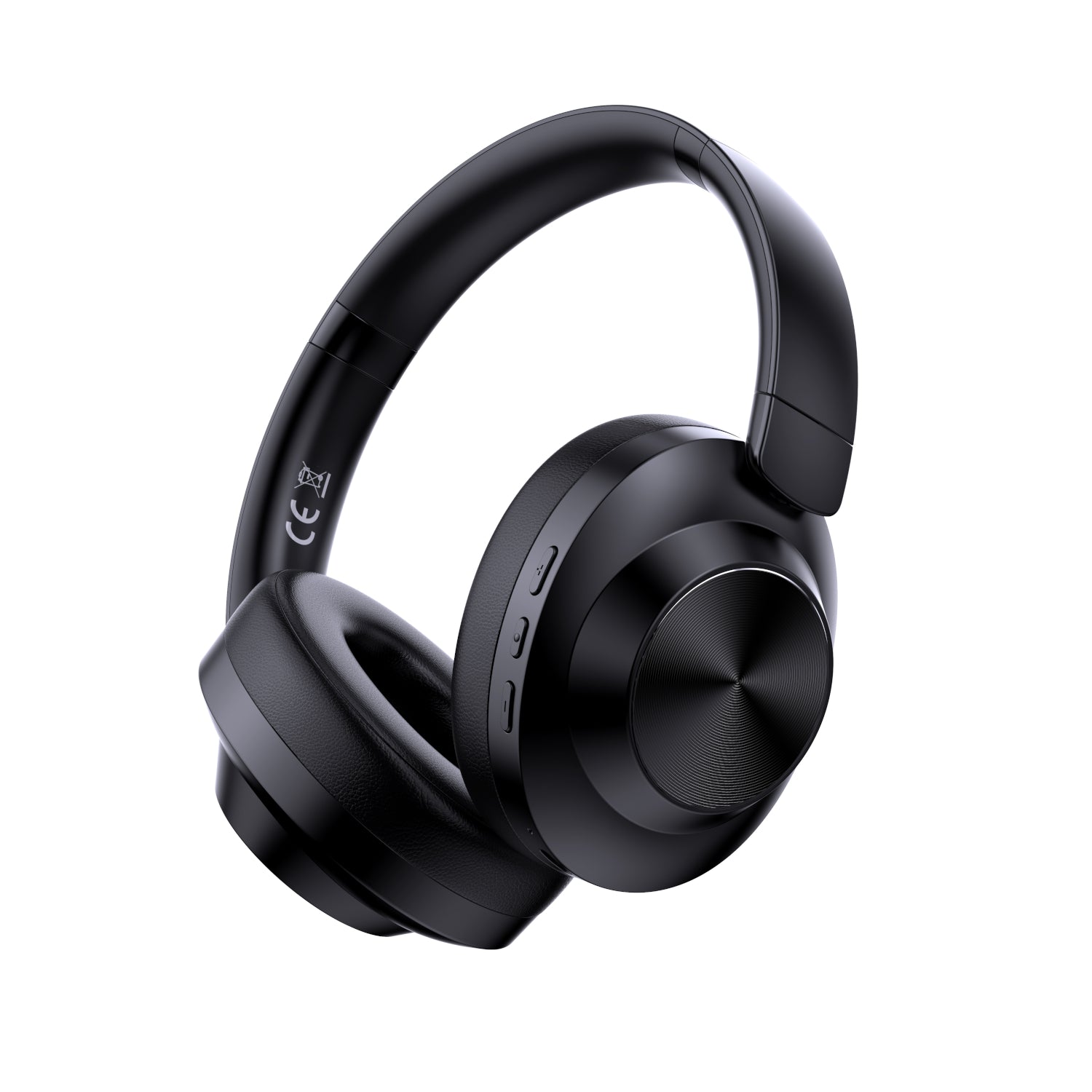 Matte onyx black active noise cancelling over ear wireless headphones with foldable design. — view 4