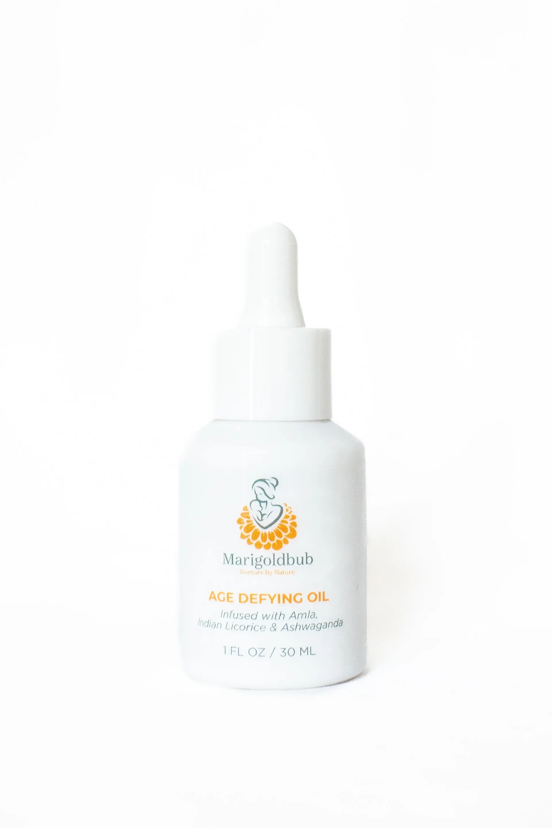 Age Defying Face Oil in a premium eco-friendly glass bottle with an easy application dropper. — view 5