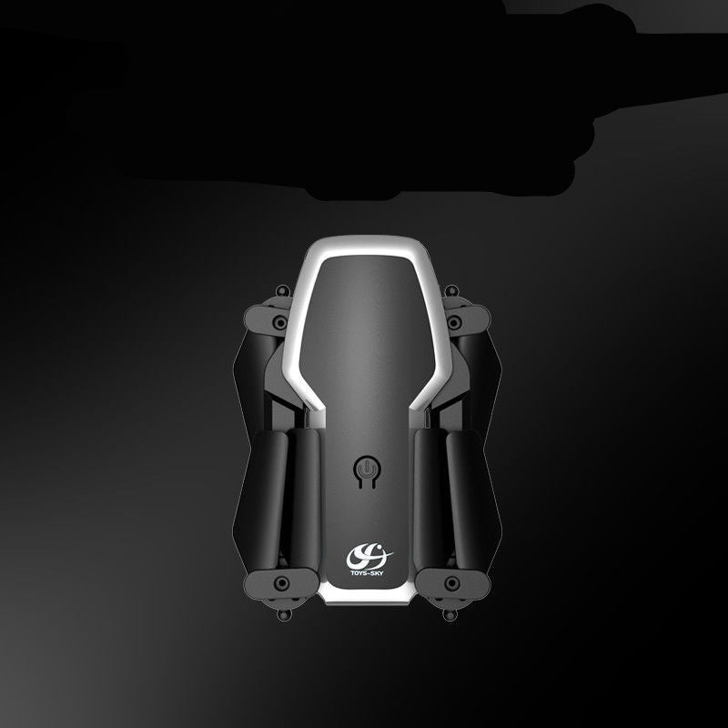 Professional 4K mini drone with dual cameras and remote control next to travel storage bag