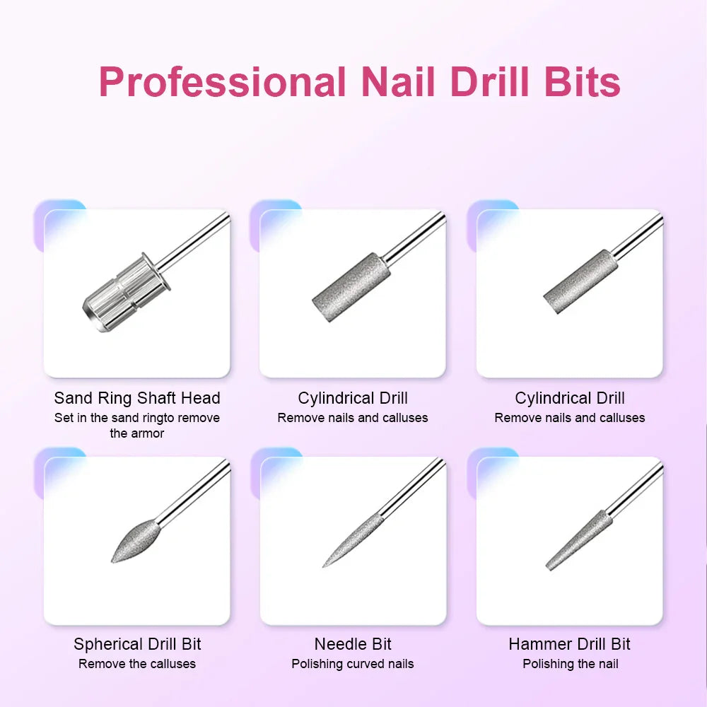 Red pen-shaped electric nail drill machine for professional manicures and pedicures at home — view 5