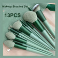 Professional makeup brush set with fluffy synthetic bristles and ergonomic ABS plastic handles