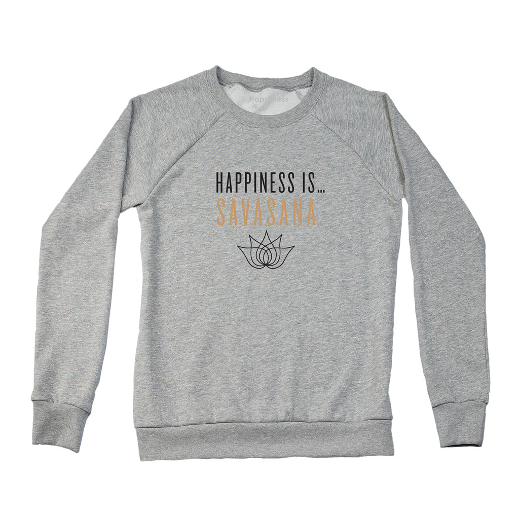 Women's Savasana Crew Sweatshirt, Heather Grey-0