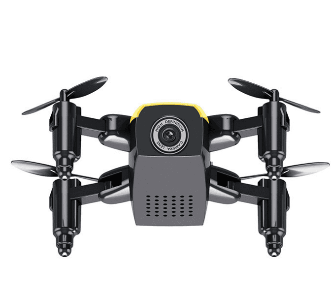 Micro foldable quadcopter drone with WiFi camera and smartphone remote control clip — view 2